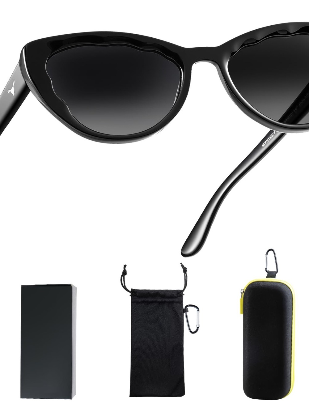 Cat Black Cat-Eye Sunglasses for Women